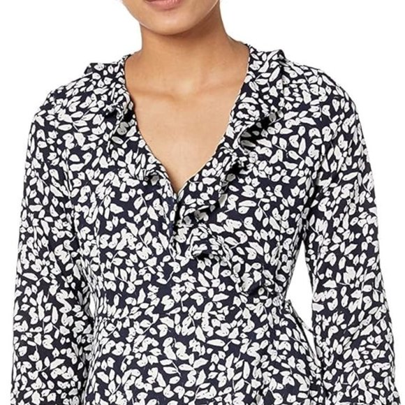 Vero Moda Floral Ruffled Wrap Dress NEW Large - Picture 5 of 7